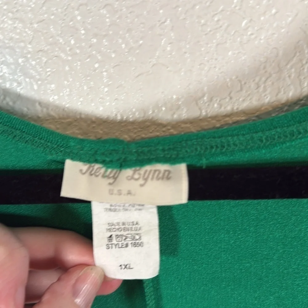 Vintage Kelly Lynn Kelly Green Slinky Knit Maxi Tank Dress Size 1X